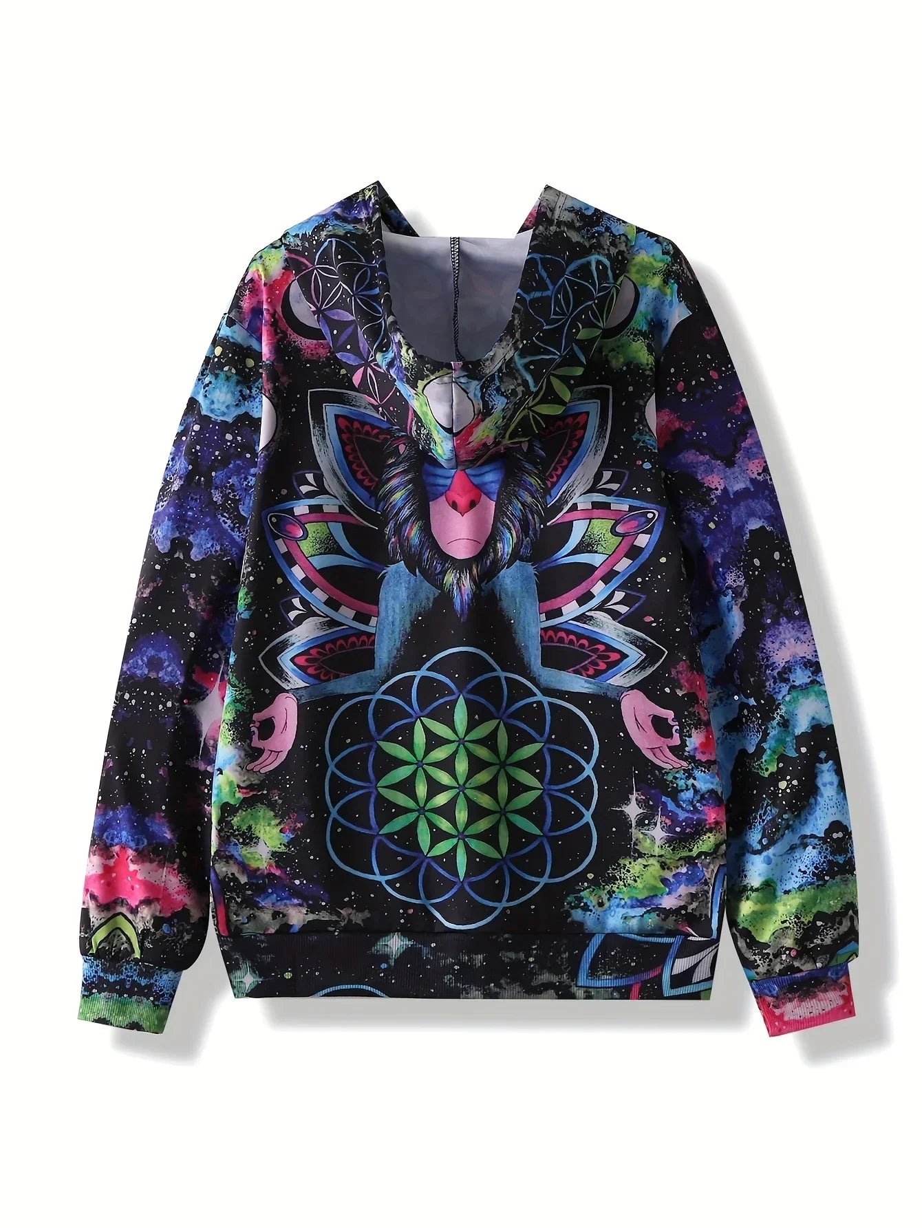 3D Graphic Loose Hoodie