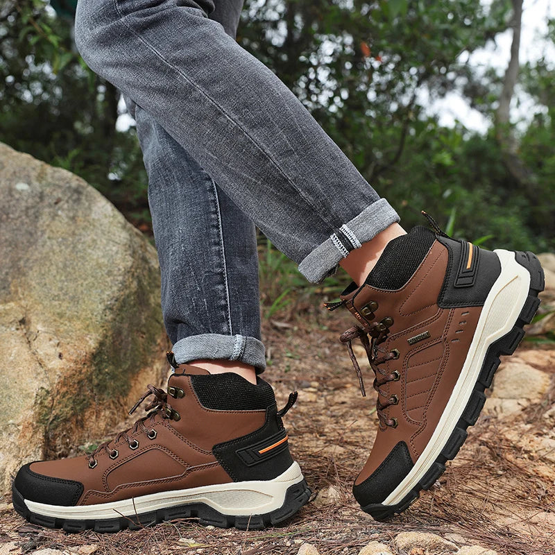 Waterproof Leather Desert Ankle Boots
