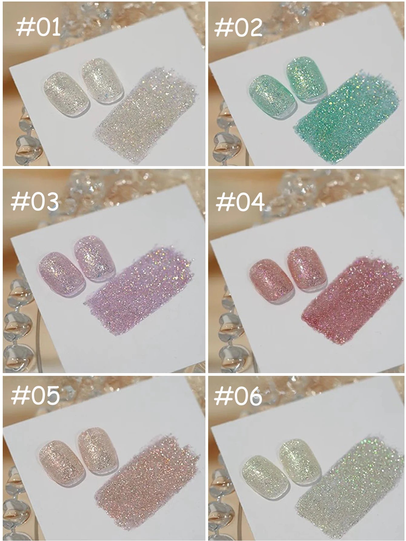 SHAKA 9-Color White Nails Star