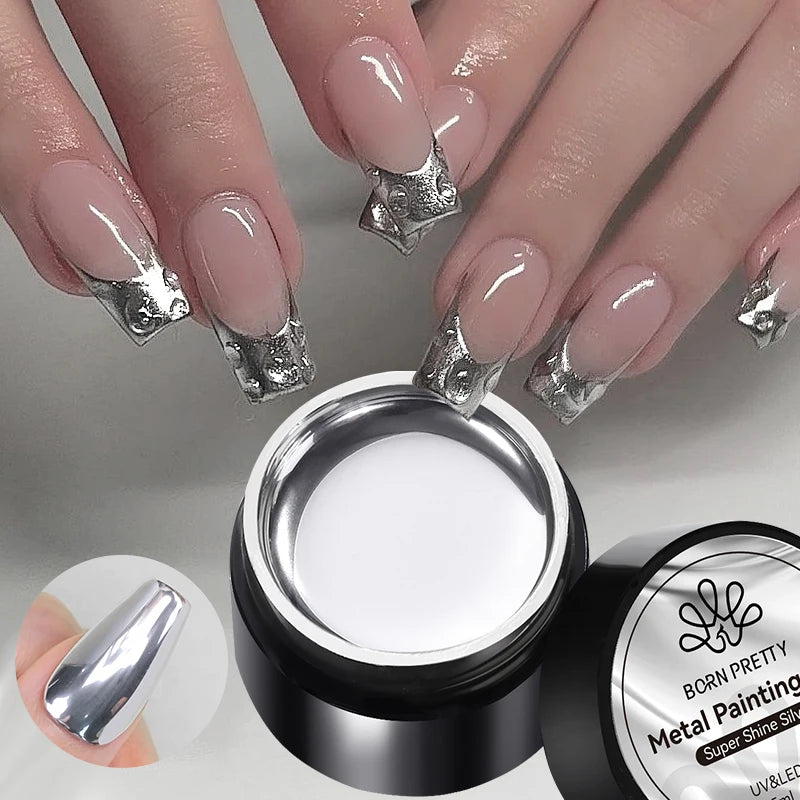 BORN PRETTY Silver Metal Effect