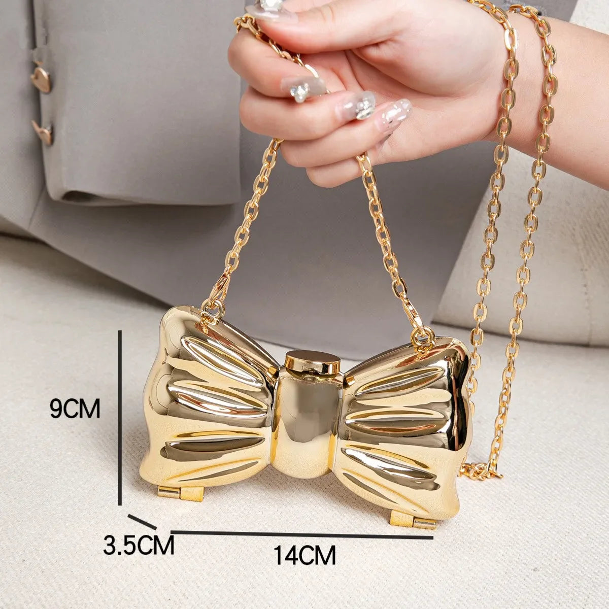 Golden Evening Round Clutch