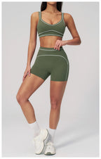 Knit Construction Sleeveless True-To-Size Fit Two-Piece Yoga Set