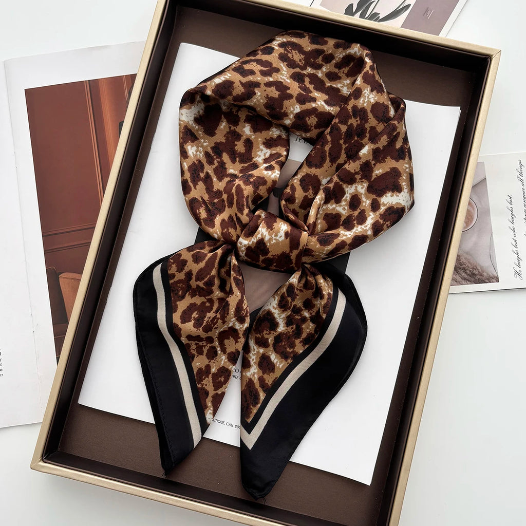 Floral Satin 70cm Square Scarf