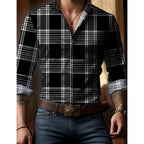 V-Neck Print Casual Shirt