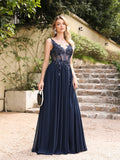Beaded Chiffon Gown