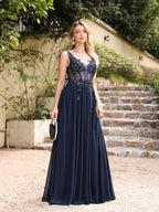 Beaded Chiffon Gown