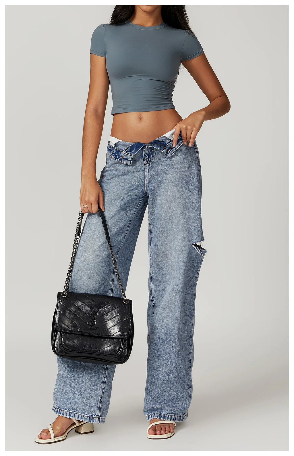 Nylon Short Sleeve True-To-Size Fit Crop Top