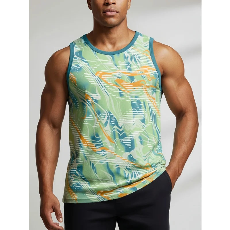 Camo Graphic Print Vest