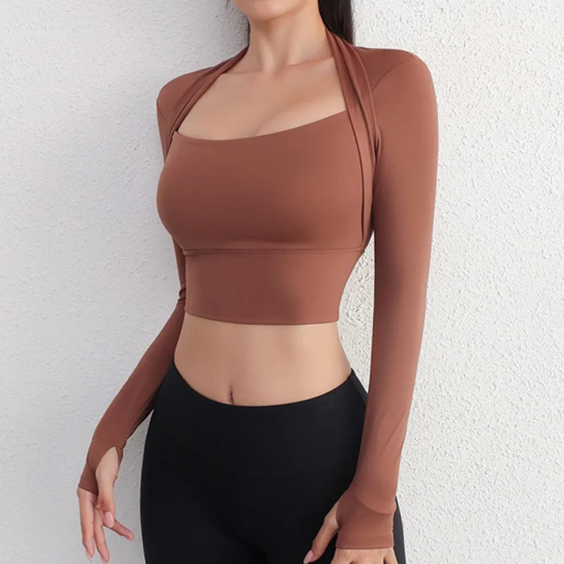 Long Sleeve Yoga Crop Top