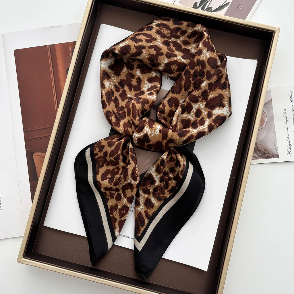 Floral Satin 70cm Square Scarf