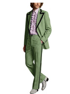 Black Trim Slim Tuxedo Suit Set