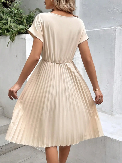 Elegant Ruffled Sleeve Dress