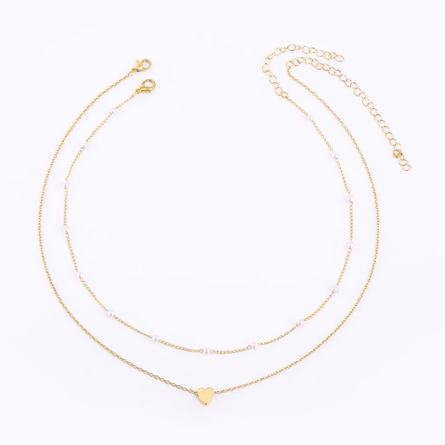 Pearl Heart Choker Necklace