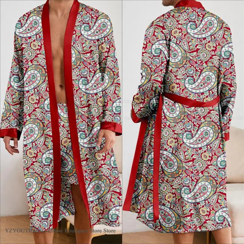 Leopard Robe 2Pcs Pajamas Bathrobe