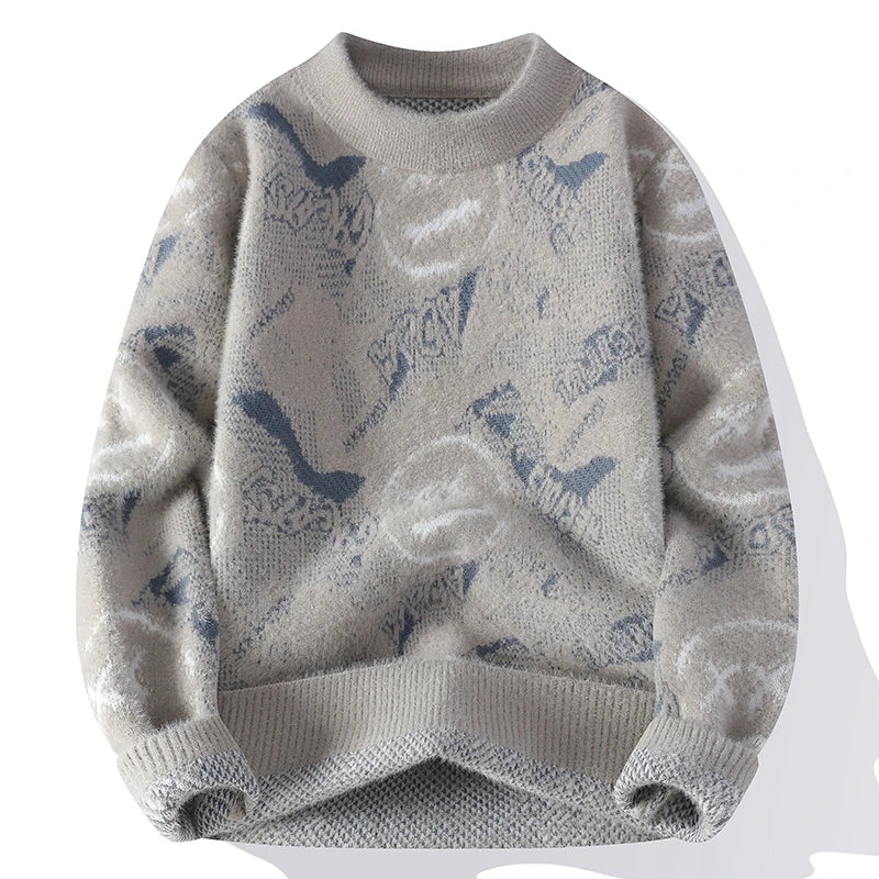 Graffiti Patchwork Knit Sweater