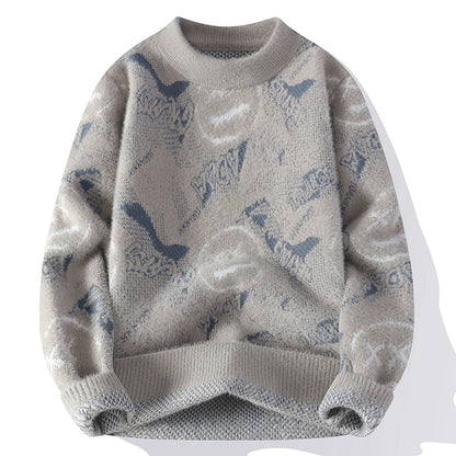 Graffiti Patchwork Knit Sweater