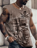 Rudder Graphic Print Tank Top
