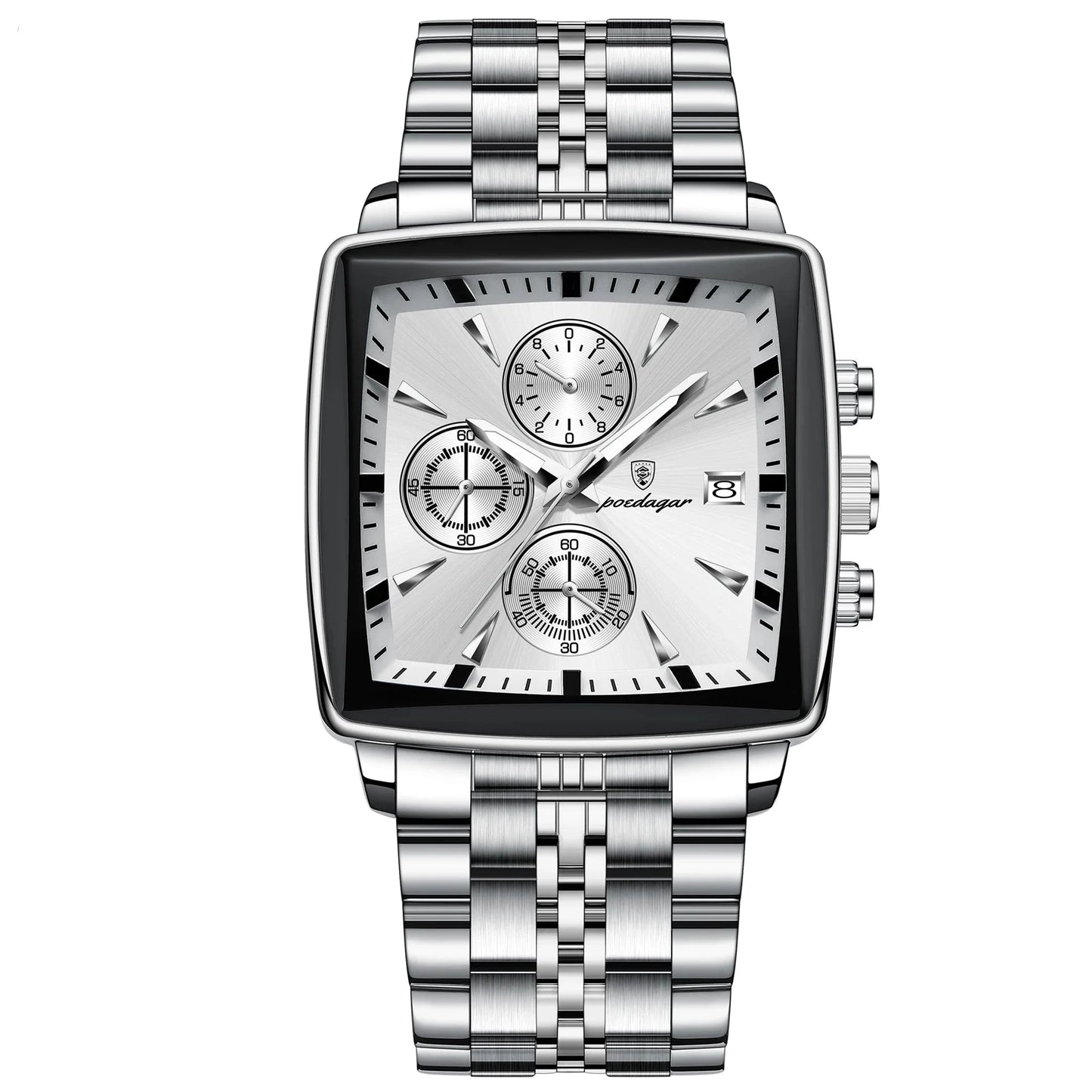 Square Face Chronograph Watch