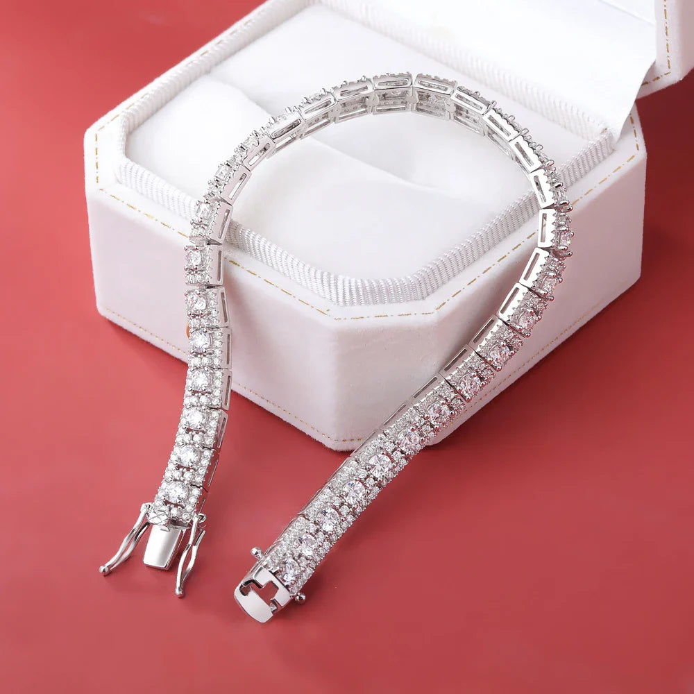 Women’s Moissanite Sterling Silver Bracelet
