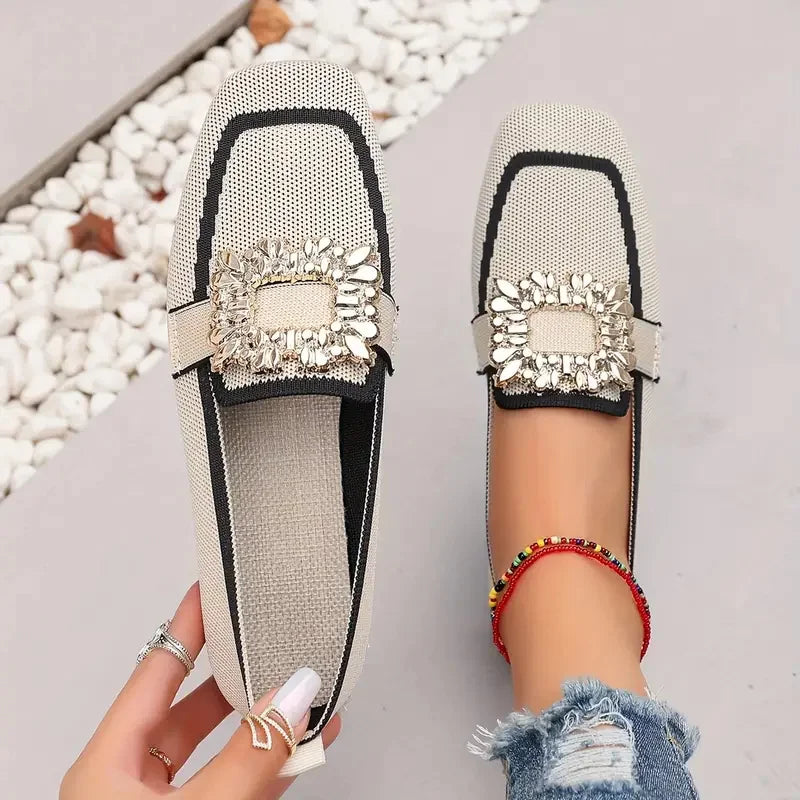 Women Comfortable Knitted Slip-on Shoes