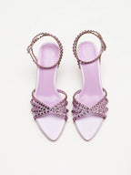 LIGHT LAVENDER CRYSTAL RHINESTONE SCALLOP