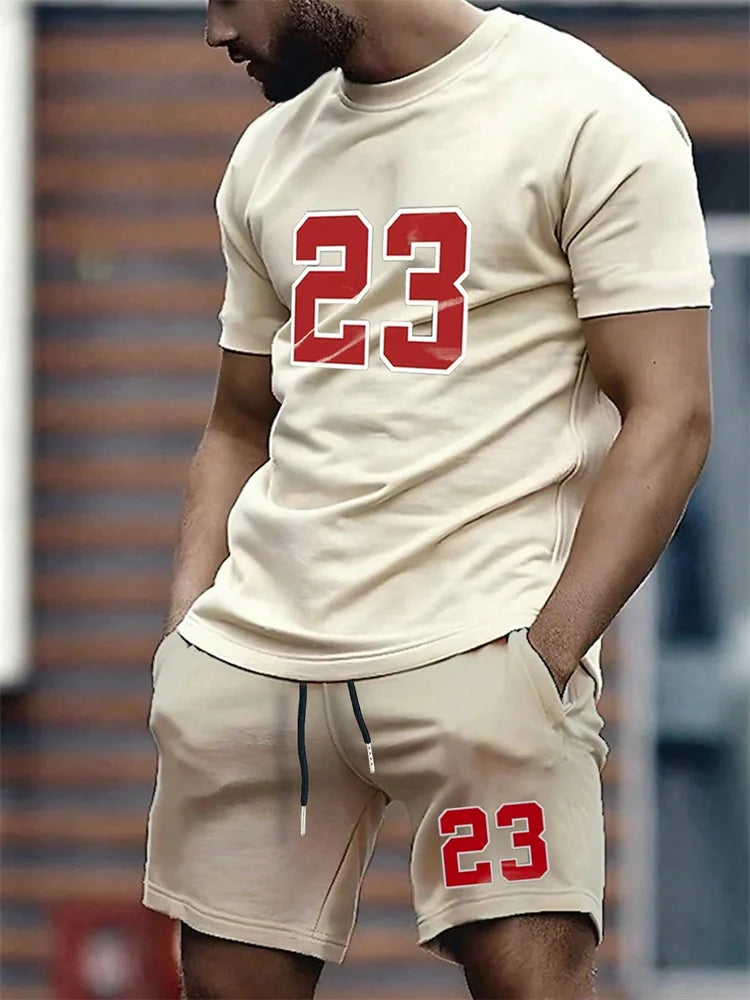 Digital Print Crewneck Tracksuit Set