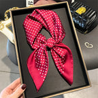 Floral Dot Satin Square Scarf