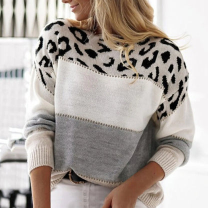 Leopard Contrast Sweater