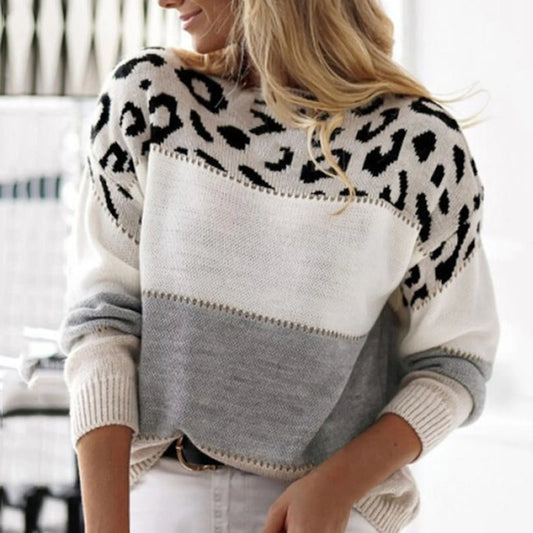 Leopard Contrast Sweater
