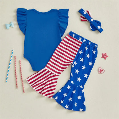 Baby Girl 4th of July Romper