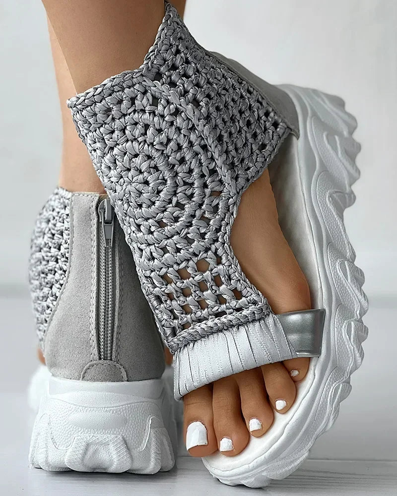 Women Stretch Platform Sandals