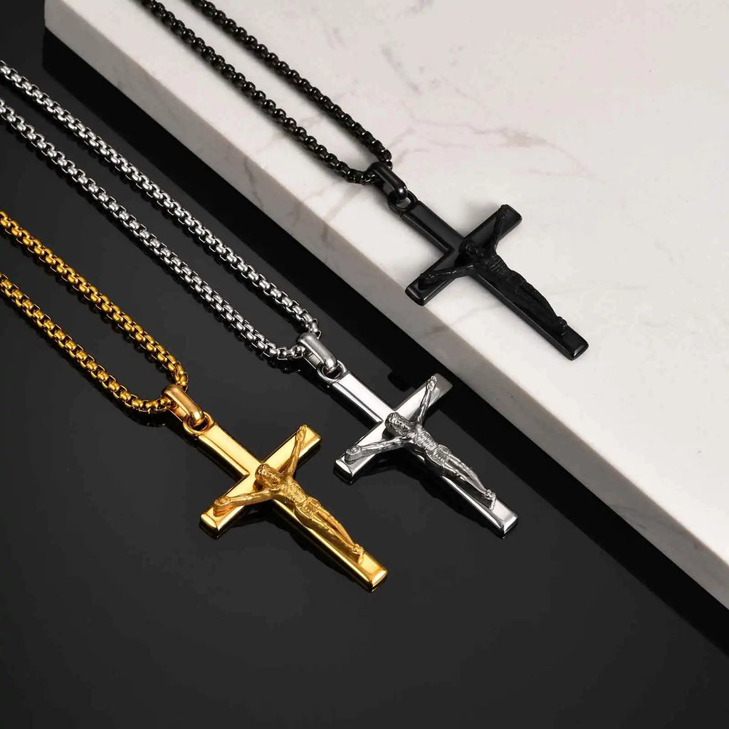 Mprainbow Crucifix Cross Necklace