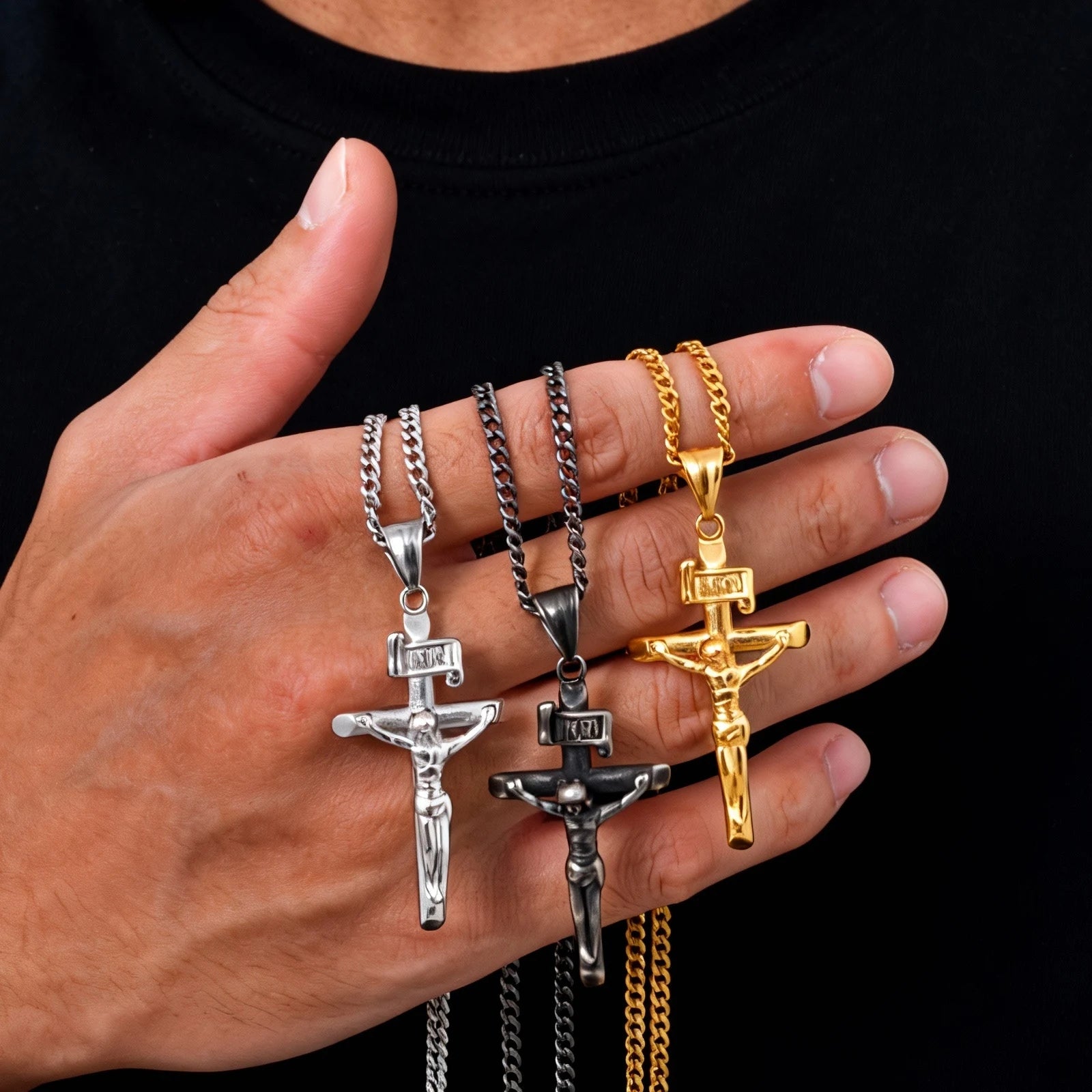 Mprainbow Waterproof Crucifix Necklace