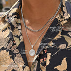 Mprainbow Compass Coin Necklace