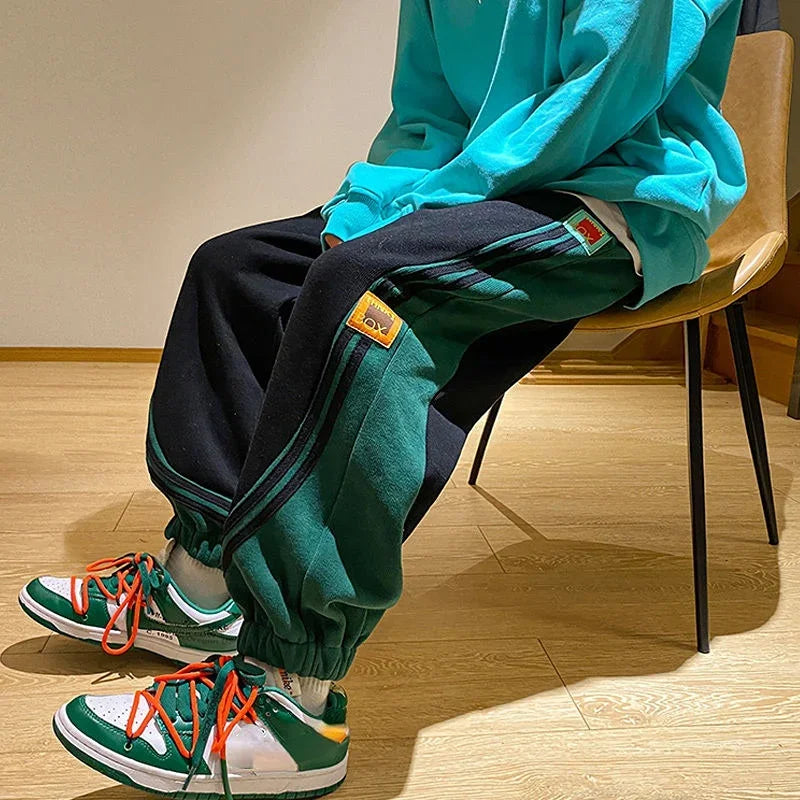 Spliced Cotton Terry Sweatpants