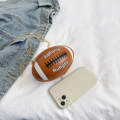 Rugby Ball-Inspired Clutch