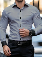 Printed Casual Collar Long Sleeve Shirt