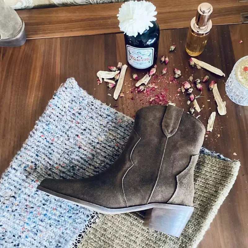Suede Pointy Boots