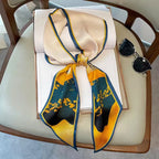 Horse Pattern Long Silk Scarf