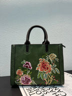 Embroidered Floral Shoulder Bag