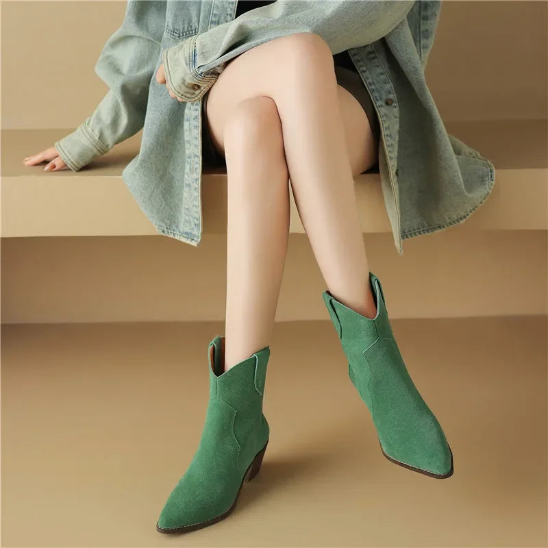 Suede Pointy Boots