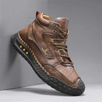 Hand-Stitched Retro Lace-Up Boots