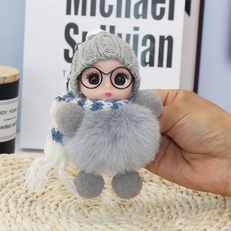 Cute Fluffy Doll Keychain