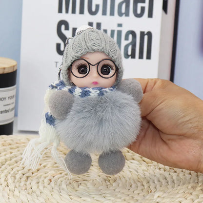 Cute Fluffy Doll Keychain