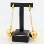 Gold Ball Drop Earrings