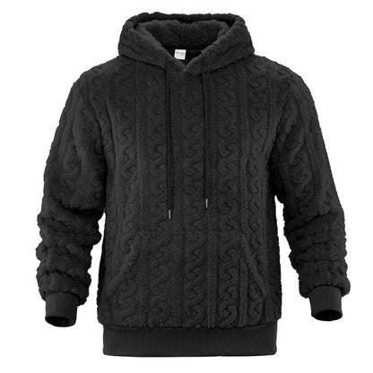 Men’s Double-Sided Velvet Hooded Pullover