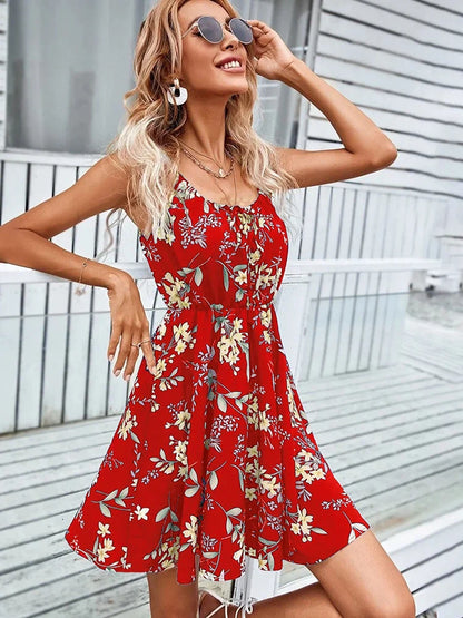 Lace-up Sleeveless Sundress