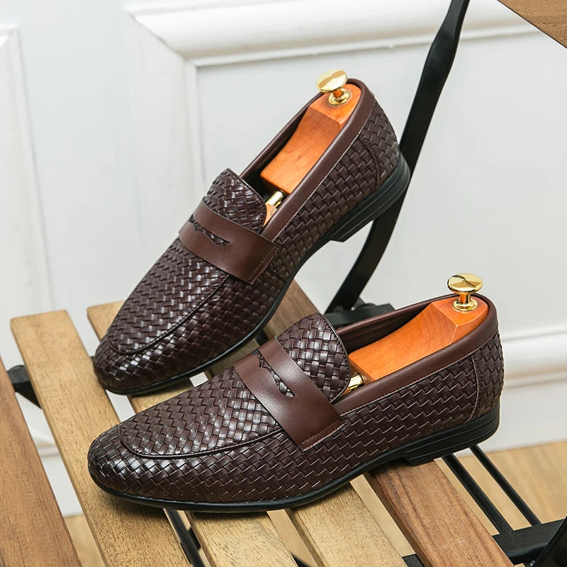 Genuine Leather Bean Loafers