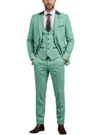 Linen Three-Piece Notch-Lapel Suit