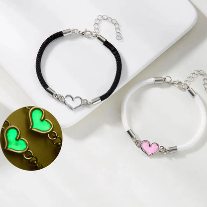 Luminous Heart Couple Bracelet